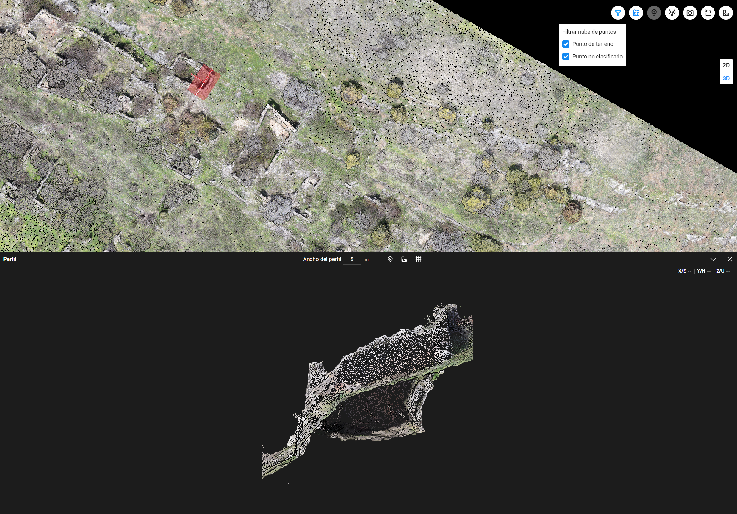 En b&uacute;squeda de t&uacute;neles o habitaciones secretas en pueblos abandonados con LiDAR